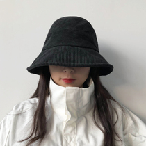 Corduroy fishermans hat children Rosex Tangk autumn and winter Korean version of Joker Japanese Jane retro British basin hat
