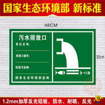 Sewage discharge port environmental protection sign Hazardous waste storage site sign Hazardous waste room sign Exhaust gas discharge port sign rainwater general solid waste environmental protection sign