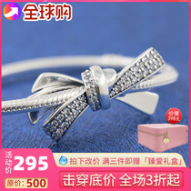 Spot Pandora Pandora counter Gorgeous bow zircon 925 silver beaded 797241CZ