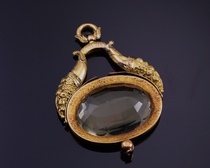 LG1182 Early nineteenth century Bourbon dynasty period 18K golden yellow crystal pendant