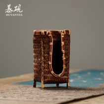 Mu Yan Japanese antique bamboo cup cage cup basket Cup Cup Cup Cup basket tea cup holder tea ceremony kung fu tea set storage drain rack
