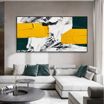 Oil painting hand-painted black and white Orange decorative painting living room abstract three-dimensional banner modern sofa background wall corridor hanging painting