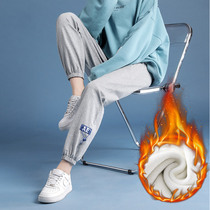 Pregnant women pants autumn and winter plus velvet thickened fashion casual pants spring and autumn sports leggings winter wear