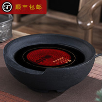 Electric ceramic stove tea stove Black old rock mud silent Kung fu electric tea maker Germany imported household iron pot tea stove