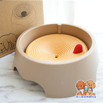 Pet dog dog cat water bowl not wet mouth water buoyancy splash-proof licking water dispenser VIP teddy Bebear Yorkshire