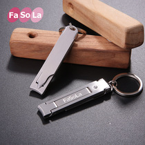 Stainless steel anti-splash folding nail clipper scissors thick nails pick up large finger early cut Single Pack