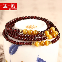 Lifetime one stone natural garnet multi-layer multi-circle bracelet Female wood change stone crystal jewelry hand string with certificate
