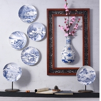 Lixin Chinese living room bedroom wall decoration hanging wall wall wall wall wall wall vase creative hanging plate plug ceramic blossom