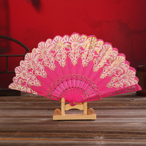 Chinese style Hanfu Fan Folding Fan Retro Fan Folding Fan Classical Fan Ancient Folding Fan Dance Fan Summer Lady