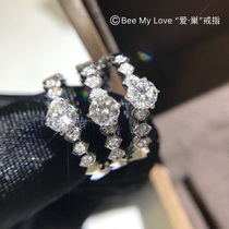 18K gold 30 love nest ring wedding diamond ring courting wedding diamond ring