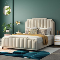 American bedside light and luxurious post-modern minimalist leather art Nordic main sleeper headboard harbour master bedroom with double bed