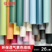 Modern simple pure pigment color non-woven wallpaper bedroom living room TV background home wallpaper Nordic style gray