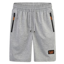 Two shorts men with summer sports and leisure five-point pants Summer pockets have zipper loose men's beach pants