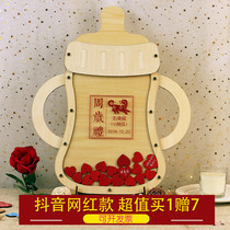 Bottle signature board book sign-in frame Tree Table book wedding ceremony birthday annual meeting business layout love wood chip creativity