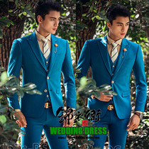 New Photo Studio mens wedding photography clothing Korean version of slim suit dress stage performance host suit suit suit set