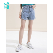 NOME Normi 100 lap high waist display legs long curbside jeans shorts trendy hot pants female summer WPBQ0016