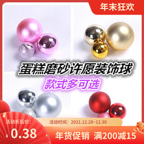 New birthday decorations cake decoration ins Wind frosted glossy dumb face wishing ball beautiful fantasy ball