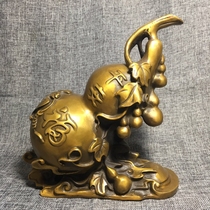 Pure copper Ping Fu Lu ornaments gourd large yuan treasure word gourd fortune gourd lucky Silver Silver