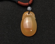 (Fubei) pendant Yunnan Huanglongyu pendant Fu in front of the wishful jade pendant men and women necklace natural jade