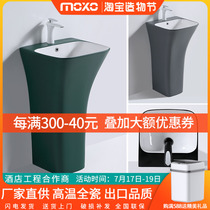 One-piece column basin Ceramic balcony basin Wash basin Square bathroom Column wash basin Floor-to-ceiling wash basin
