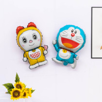 Biding cat Balloon Children Cartoon Doraemon A Dream Blue Fat Machine Cat Themed Aluminum Film Birthday Arrangement Dress