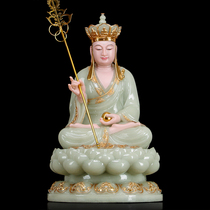 Yuantong buddhism appliance stone carving white marble Jade gold di zang wang Buddha mundane Sansheng hid thee Buddha Buddha ornaments