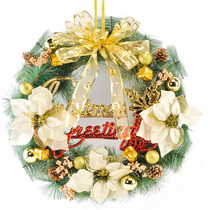 Christmas ornament Garland pendant New Years Day New Year hotel window decoration wreath 50CM door pendant