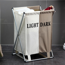 Creative foldable double grid Oxford cloth finishing bag dirty clothes basket Clothes storage basket Clothes storage bag