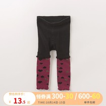 David Bella autumn new girl baby fashion stitching embroidery pantyhose 6281