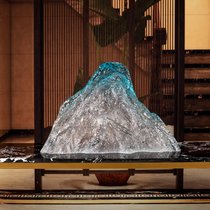 Blue Ridge Artwork Swing Piece New Chinese Living Room Genguan Aisle Clubhouse Decoration Home Fake Mountain Tea House Room