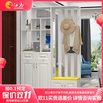 Customized living room shoe rack with stool entrance hall shoe cabinet entrance cabinet to the top can hang clothes one home door entry cabinet