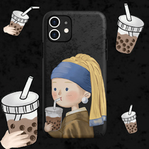 Apply Apple 11 phone shell black iPhone12promax lens full package X womens 13 liquid silicone shell 8