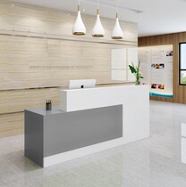 New simple bar table Company pattern table imitation marble atmospheric business cashier paint reception counter front desk