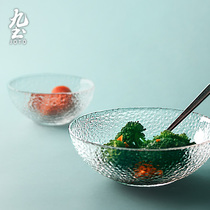 ins wind days style glass bowls suit nibbles crystal glass cutlery dessert western dining round salad bowl creative home
