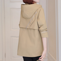 Khaki windbreaker women long 2021 Spring and Autumn new little man 30 to 40 years old fat MM size fashion coat