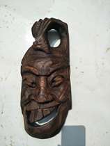Prajna wood carving Nuo carving Nuo opera Nuo God Nuo mask face face face face face sub Nuo dance Nuo Festival performance 30cm
