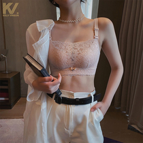 Sexy lingerie women small breasts gathered to rub chest anti-walking light adjustment type No steel ring lace wrapped in chest and back bra Summer