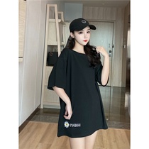 Tide Card Easy Letter Embroidery Short Sleeve T-shirt 2021 Summer New Big Code Womens Clothing SUPER FIRE-SKINNY BLOUSES WOMAN