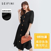 Shifan Li 2020 Summer new V collar Middle sleeve long skirt can sweet salty dress 7B4294341