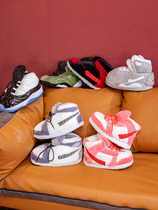 Spoof cotton drag men and women winter home fat a cone j funny bread plush shoes big cotton shoes sand sculpture office