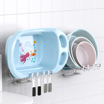 Washbasin rack Wall-mounted punch-free toilet rack Bathroom hanging basin rack washbasin storage rack washbasin rack