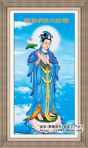 Great to Bodhisattva Cross-stitch Western Three Saints Buddhist Buddha Statue Embroidery Temple Temple Hall dedicated to hanging paintings