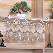 European free hole red wine glass rack upside down creative household wall-mounted goblet rack hanging light luxury ornaments wine glass rack