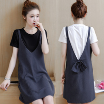 Maternity suit summer 2021 new foreign style age reduction high-end fashion item two-piece suit for work business dress