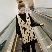 Pregnant women autumn suit fashion Winter new sweater top dress long Net Red Spring and Autumn Winter Dress