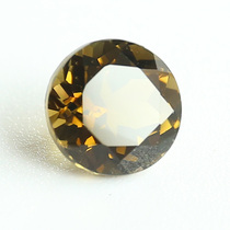 Large size 4 11ct natural gold brown green beasy naked stone shiny round ring finish fire color good clean