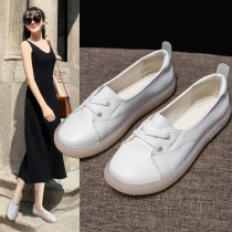 Flat shoes womens 2021 spring new versatile Korean version of a pedal grandma shoes pregnant womens shoes soft-soled nurse shoes