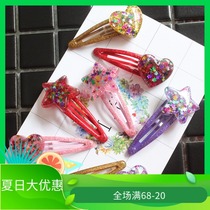 Children and girls five-pointed star love hairclip clip clip clip oil drop clip headwear hair accessories headgear hair rope Hairband