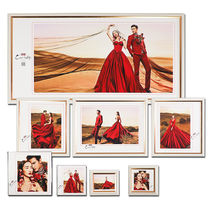 Photo studio photo custom wash wedding photo enlarged wall photo frame making high-end wedding photo wall combination