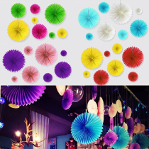 May 1 event scene layout decoration products paper fan flower kindergarten shopping mall window background prop